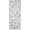 Tapis de Couloir Crystal Gris Beige Zigzag