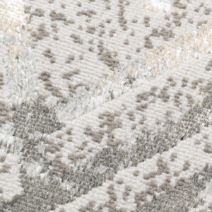 Tapis de Couloir Crystal Gris Beige Zigzag
