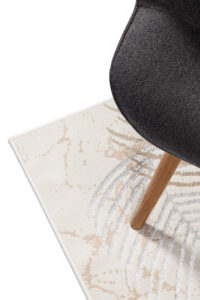 Tapis de Couloir Crystal Beige Marron Feuilles