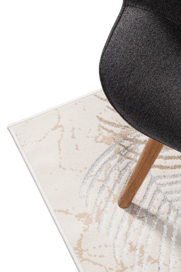 Tapis de Couloir Crystal Beige Marron Feuilles