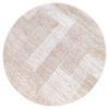 Tapis Crystal Rond Beige Marron Crème Rayé