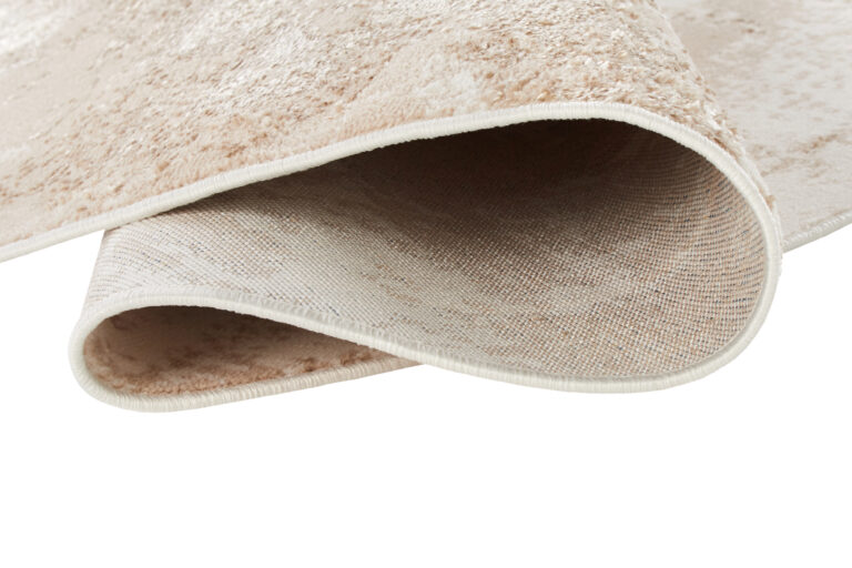 Tapis Crystal Rond Marron Beige Marbre