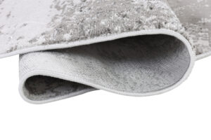 Tapis Crystal Rond Gris Clair Marbre