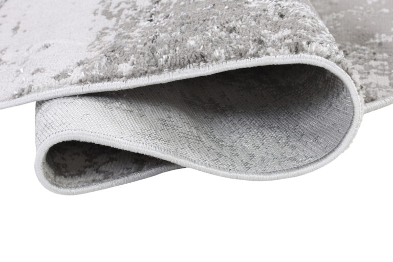 Tapis Crystal Rond Gris Clair Marbre