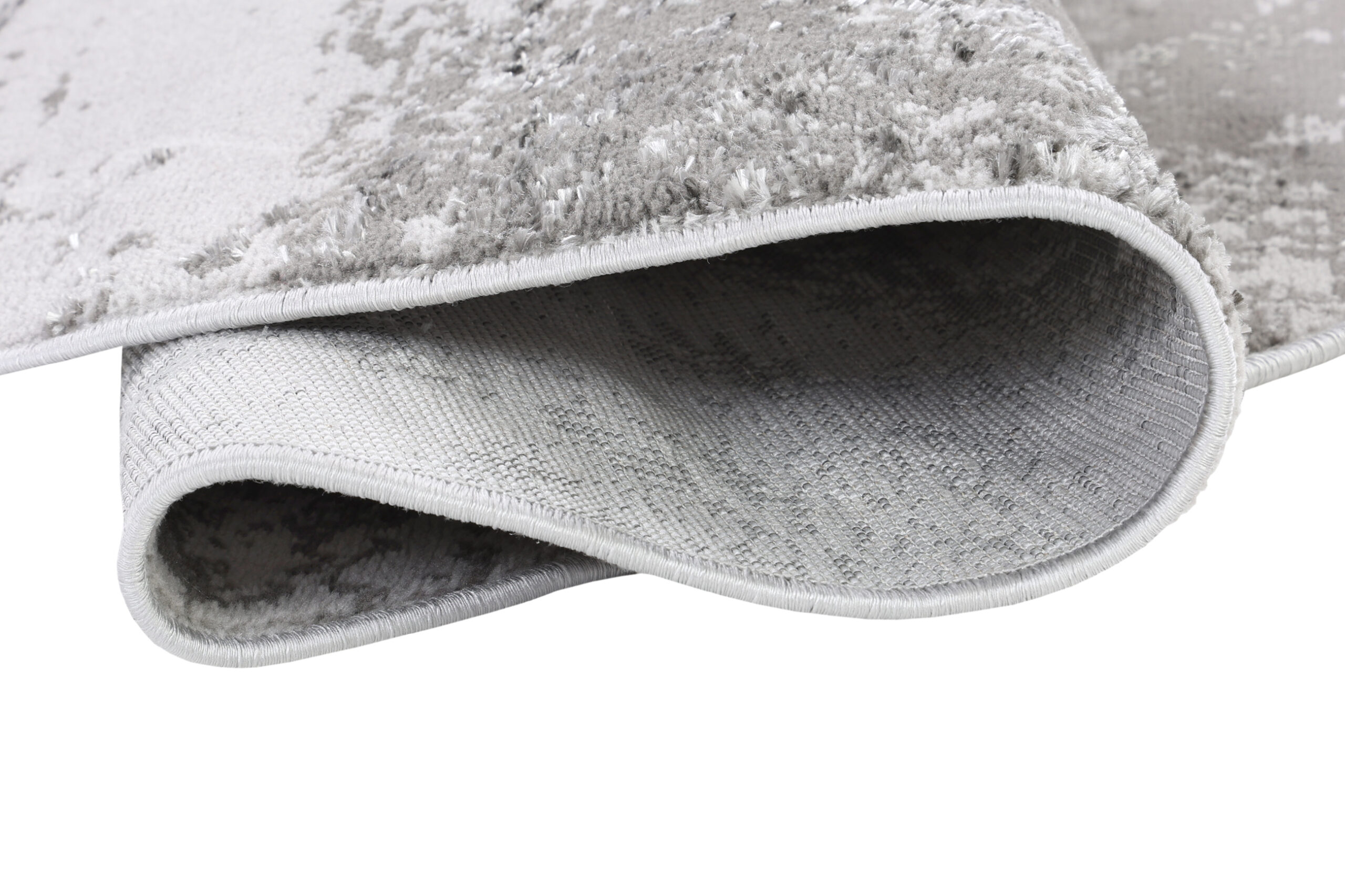 Tapis Crystal Rond Gris Clair Marbre