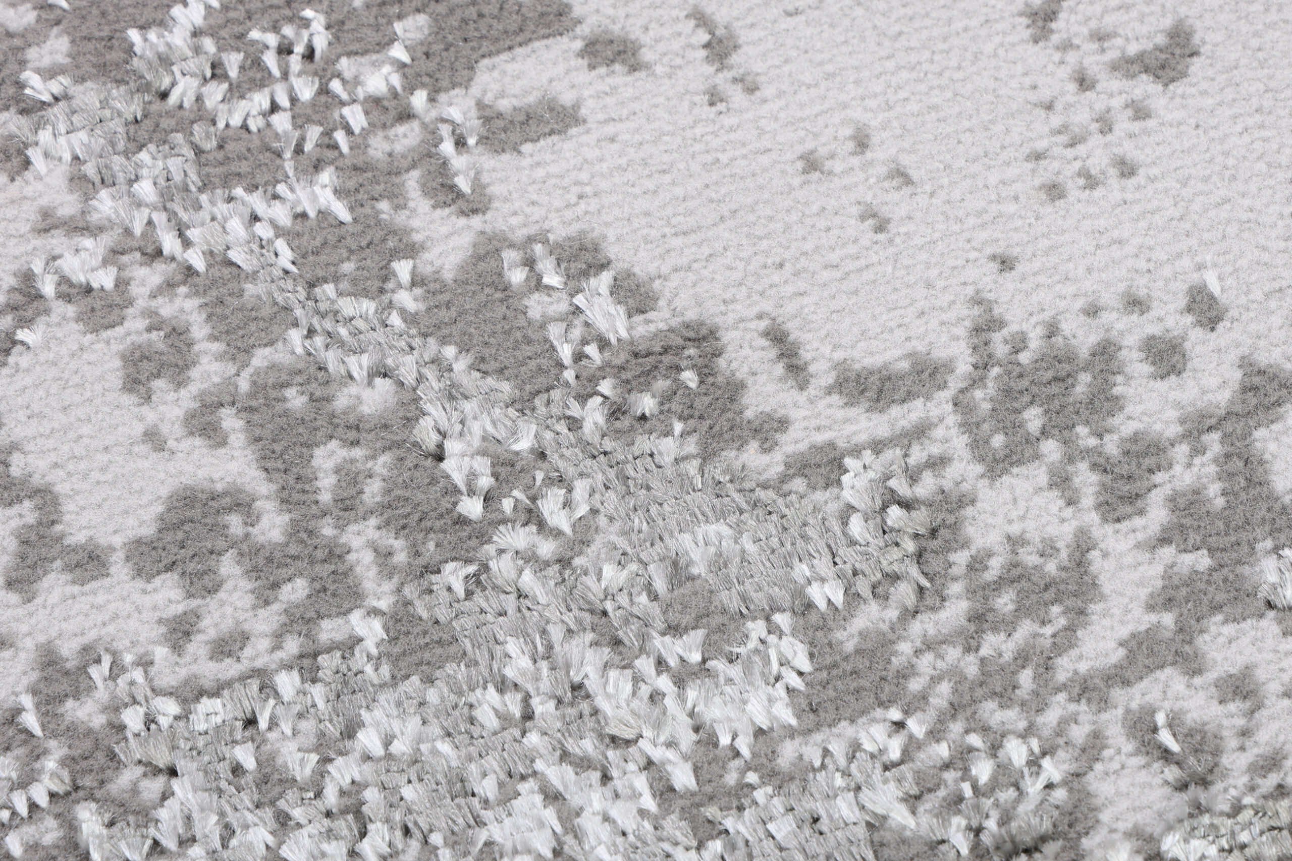 Tapis Crystal Rond Gris Clair Marbre