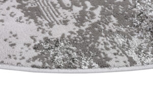 Tapis Crystal Rond Gris Clair Marbre