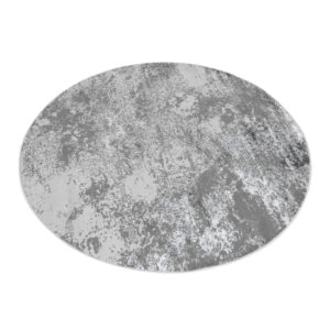 Tapis Crystal Rond Gris Clair Marbre