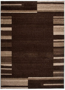Tapis Sari Marron Foncé Cadre