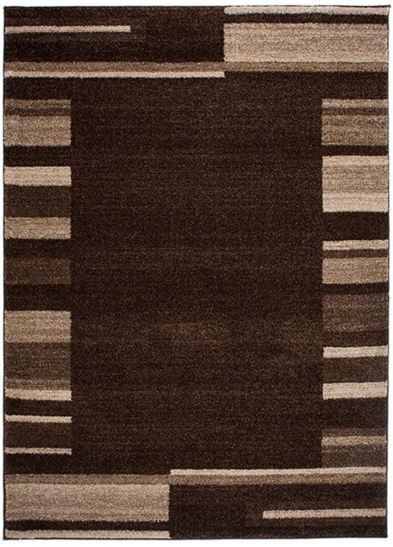 Tapis Sari Marron Foncé Cadre