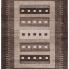 Tapis Sari Marron Ethnique Cadre