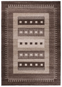 Tapis Sari Marron Ethnique Cadre