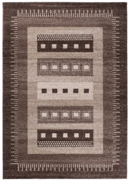 Tapis Sari Marron Ethnique Cadre