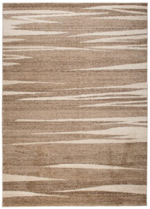 Tapis Sari Beige Foncé Rayé