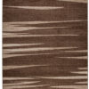 Tapis Sari Marron Beige Rayé