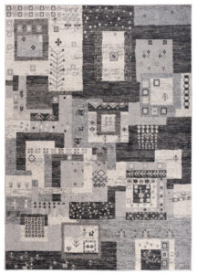 Tapis Sari Anthracite Ethnique