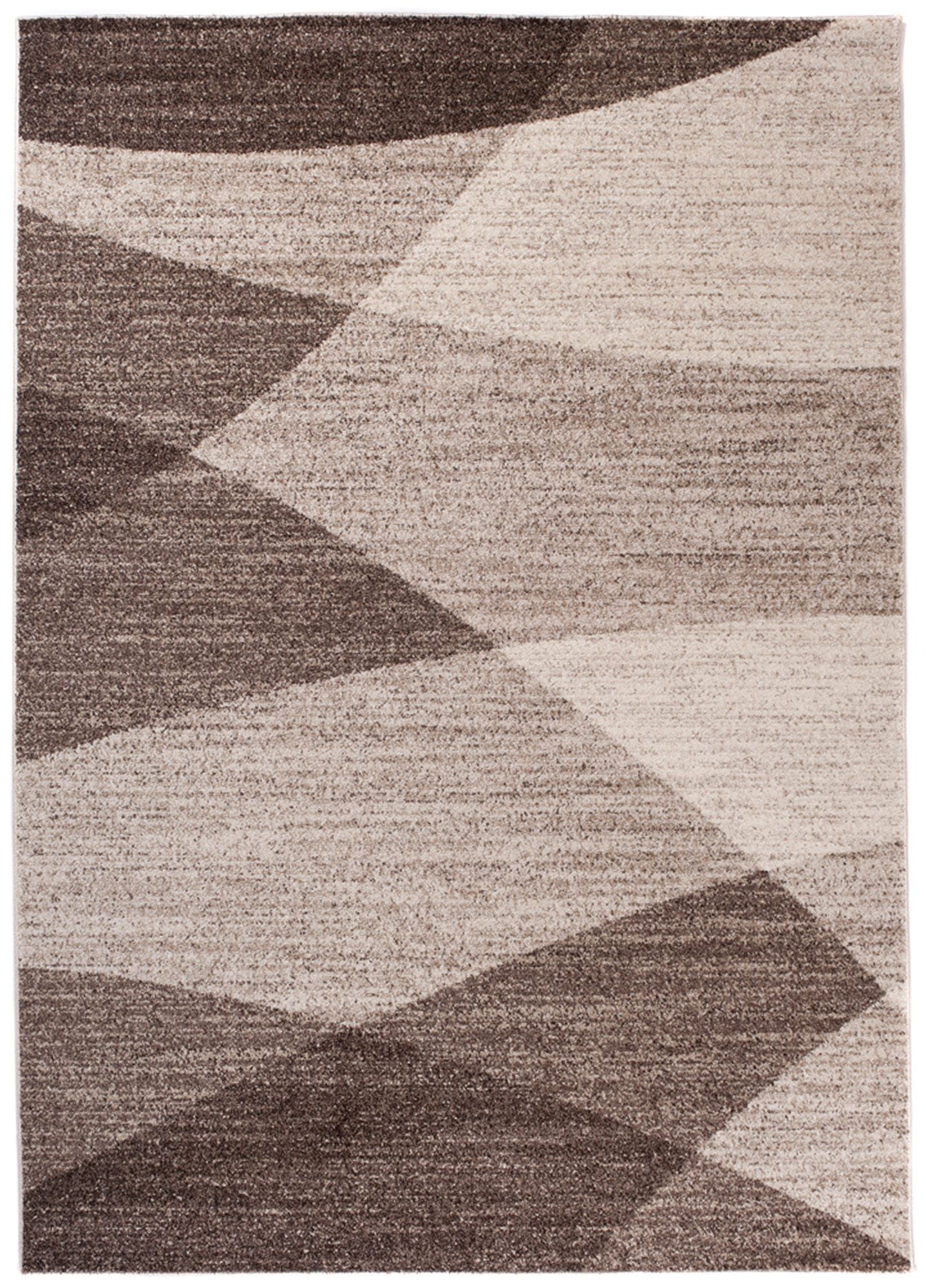 Tapis Sari Marron Beige Géométrique