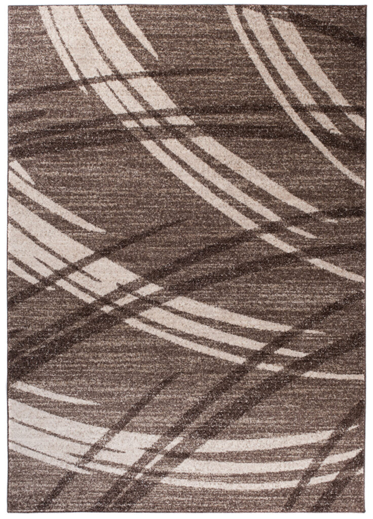 Tapis Sari Marron Clair Rayé