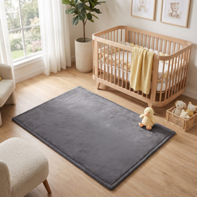 Tapis Enfant Fluffin Gris Foncé