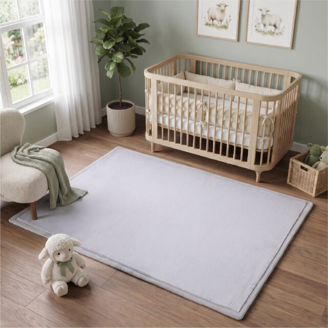 Tapis Enfant Fluffin Gris Clair
