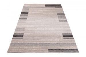 Tapis Sari Beige Clair Gris Cadre