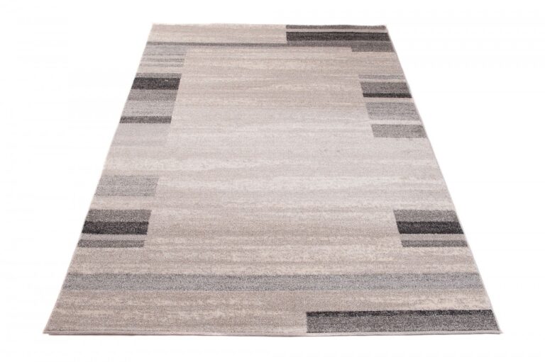 Tapis Sari Beige Clair Gris Cadre