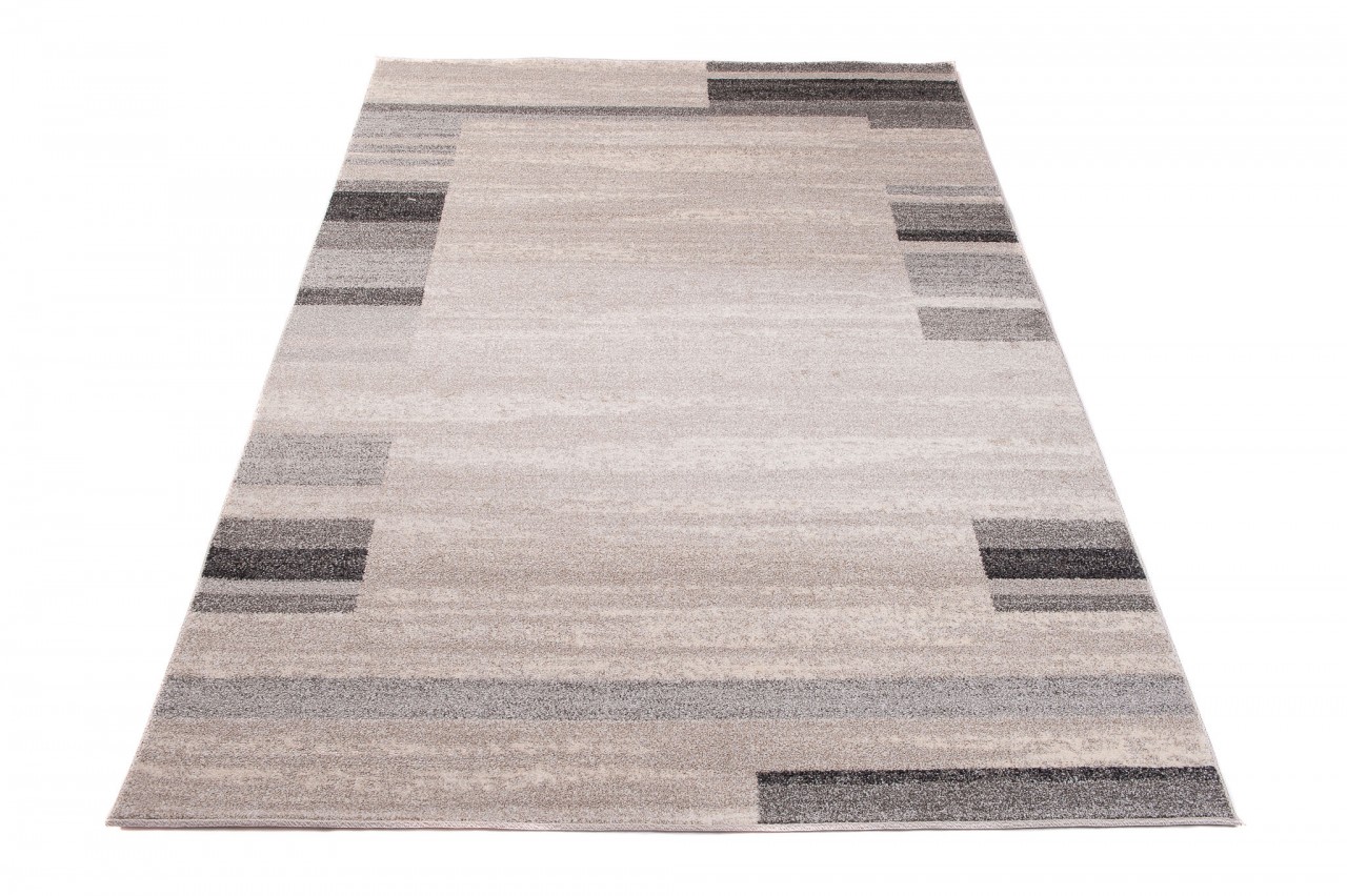 Tapis Sari Beige Clair Gris Cadre