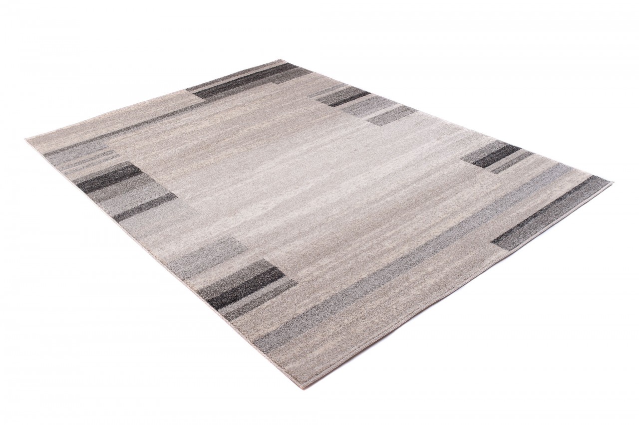 Tapis Sari Beige Clair Gris Cadre