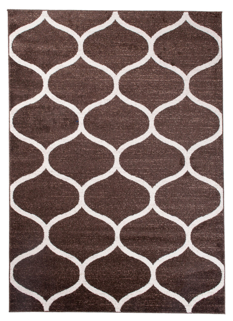 Tapis Sari Marron Treillis