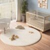 Tapis Enfant Fluffin Rond Beige
