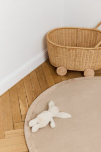 Tapis Enfant Fluffin Rond Beige