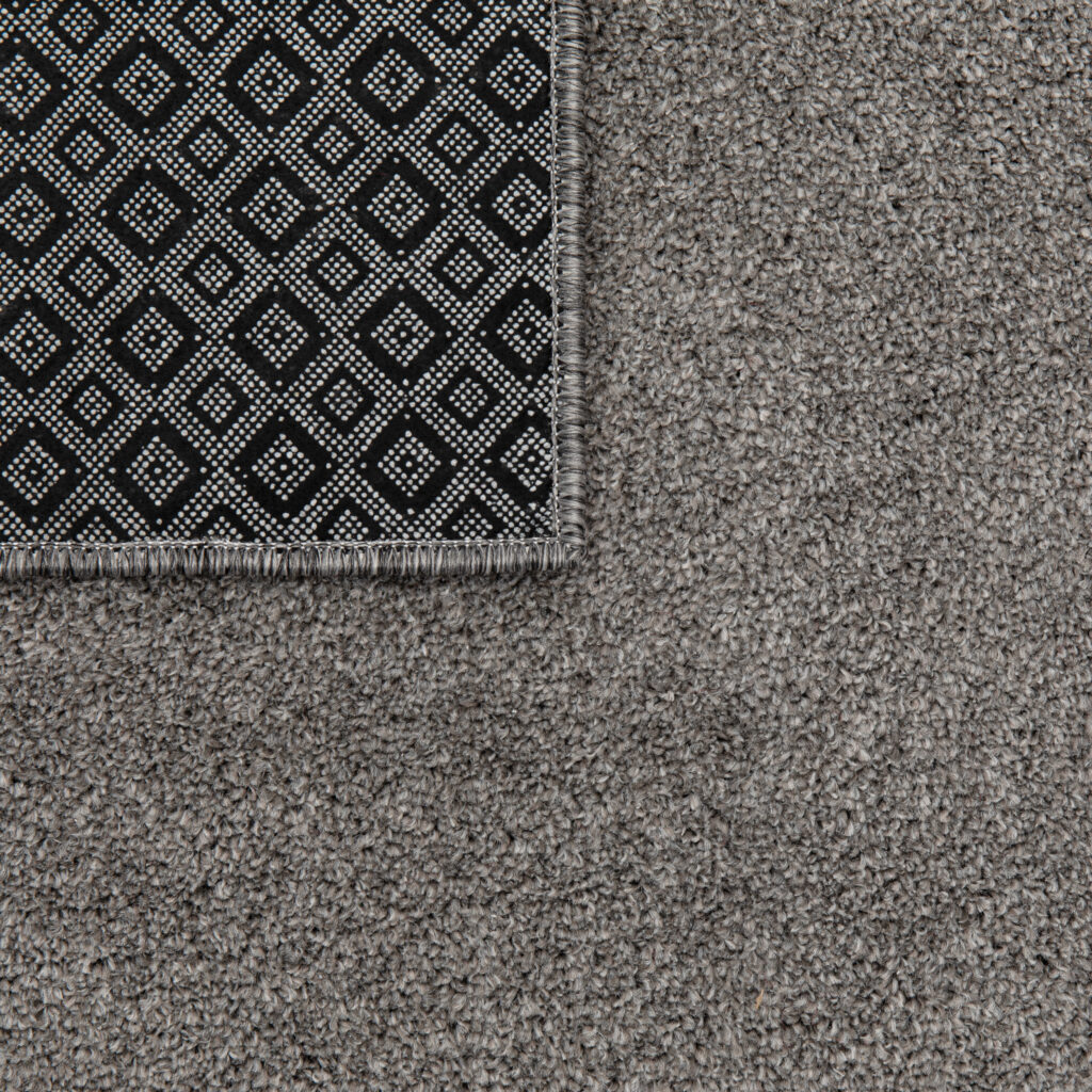 Tapis Noyan Gris Argent Moderne Antidérapant