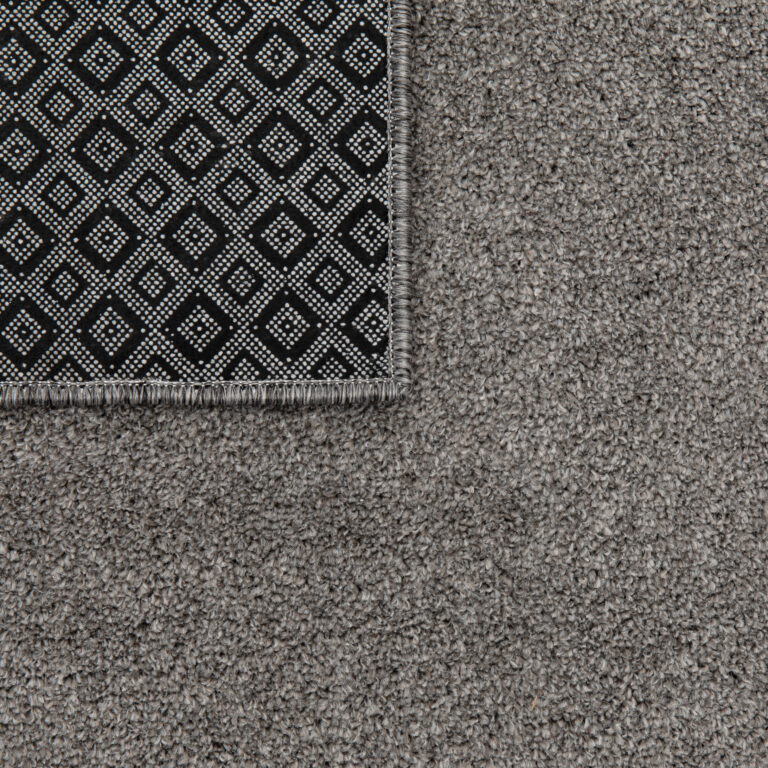 Tapis Noyan Gris Argent Moderne Antidérapant