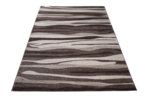 Tapis Sari Marron Beige Abstrait