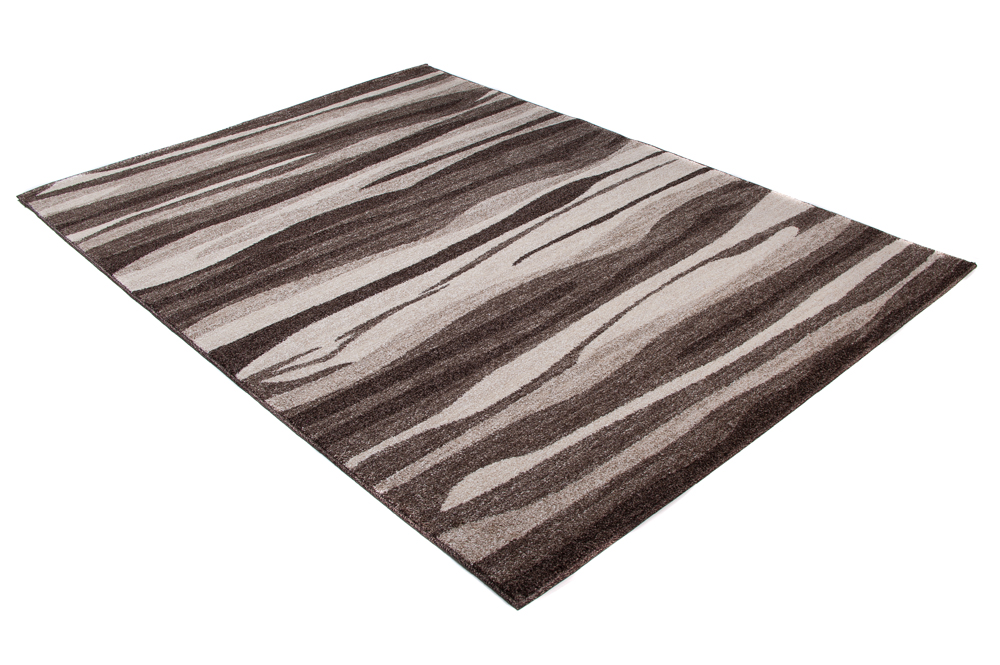 Tapis Sari Marron Beige Abstrait