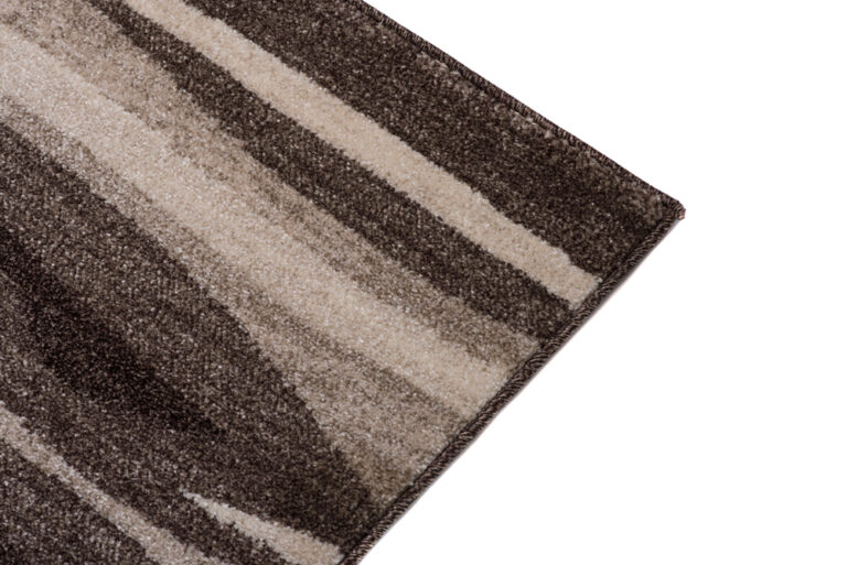 Tapis Sari Marron Beige Abstrait