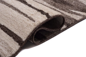 Tapis Sari Marron Beige Abstrait