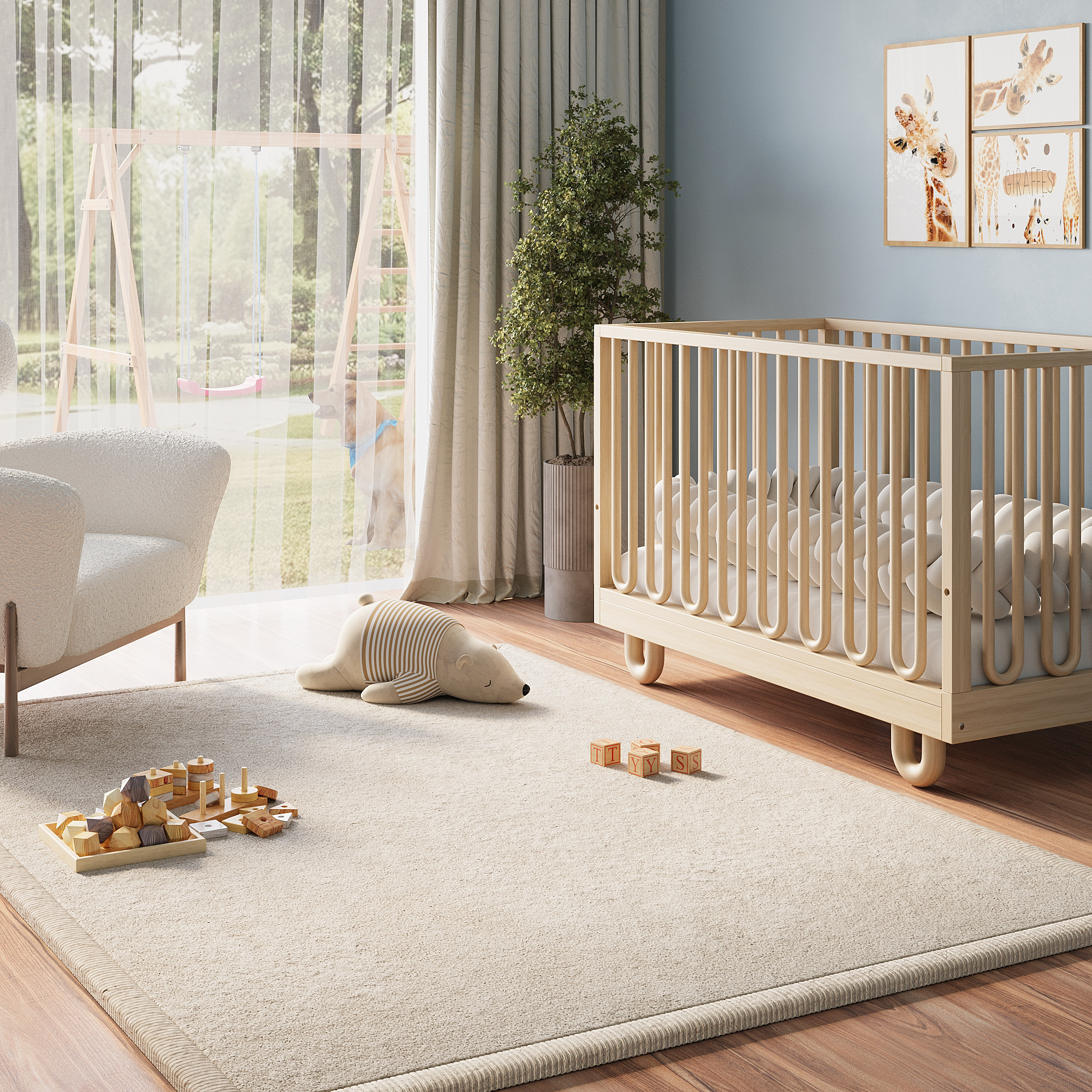 Tapis Enfant Fluffin Beige