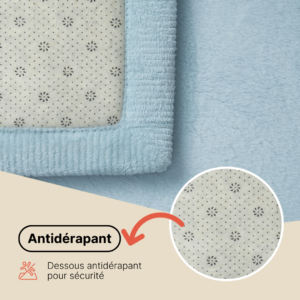 Tapis Enfant Fluffin Carré Gris Clair