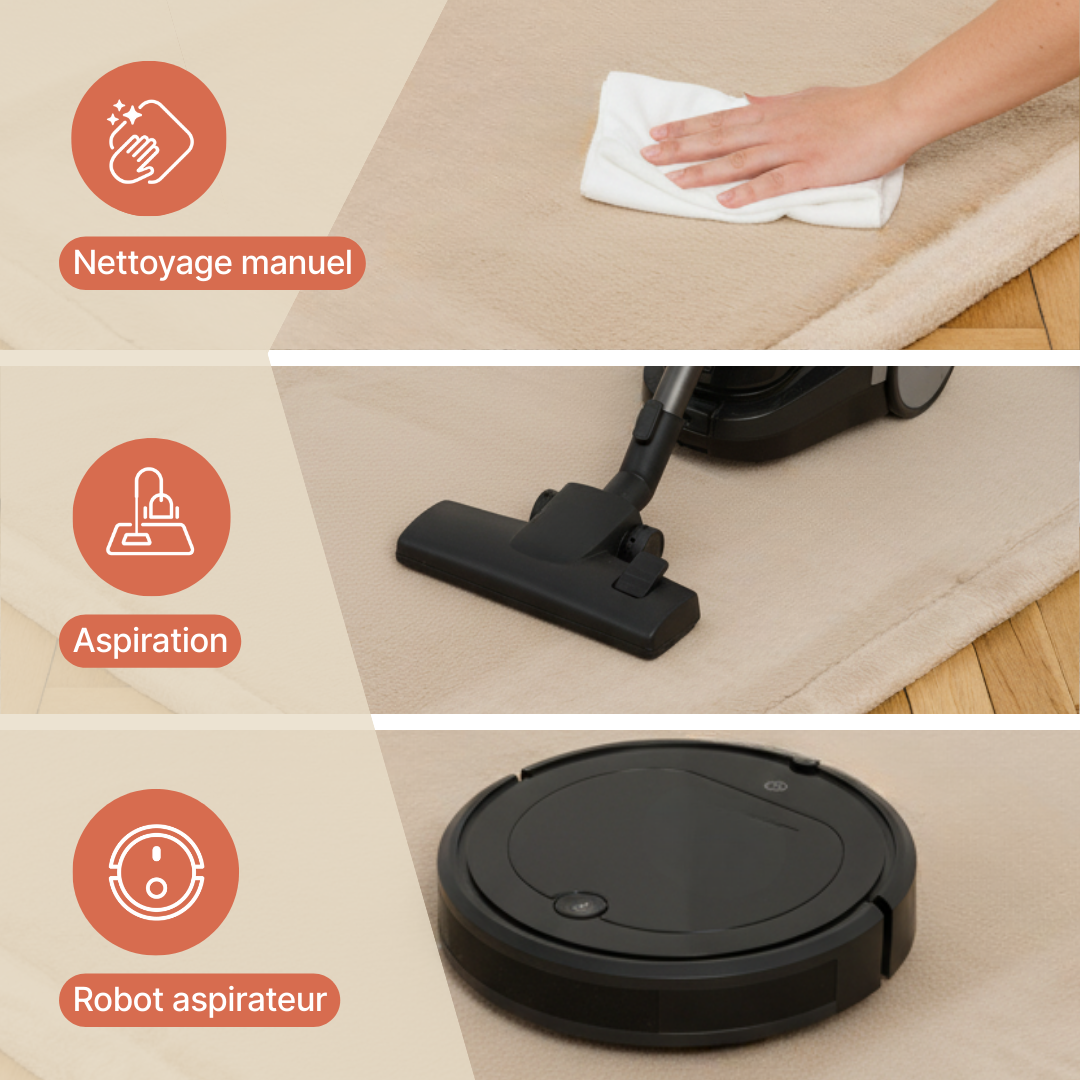 Tapis Enfant Fluffin Carré Bleu