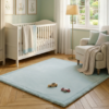 Tapis Enfant Fluffin Carré Bleu