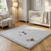 Tapis Enfant Fluffin Carré Gris Clair