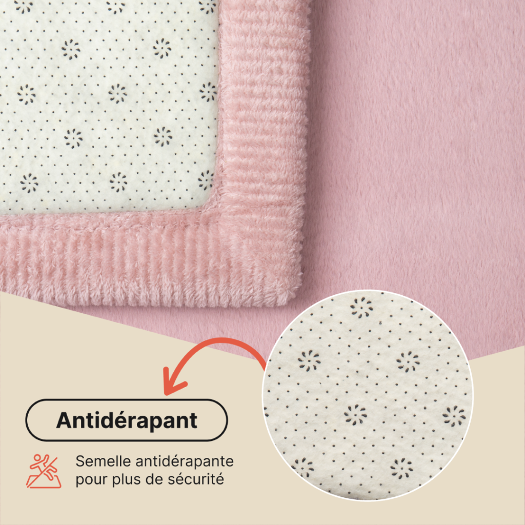 Tapis Enfant Fluffin Rose