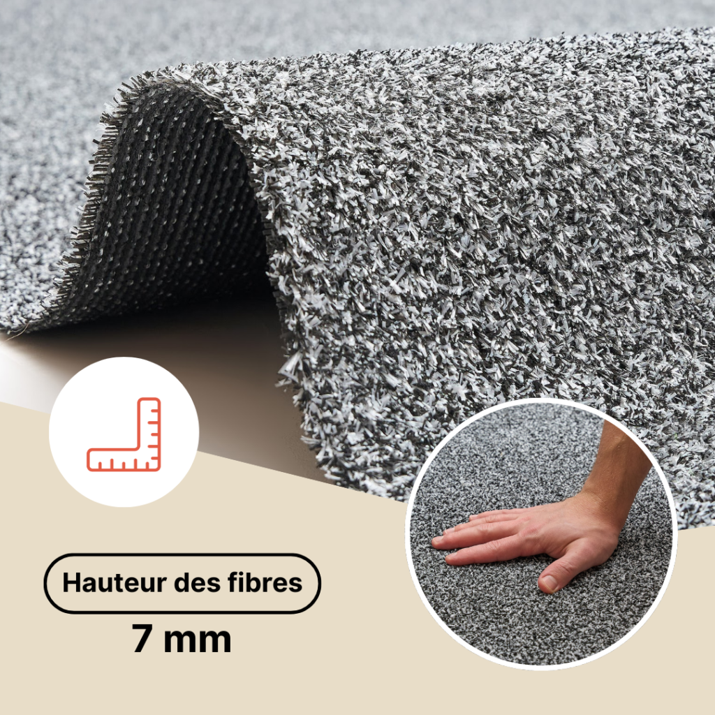 Gazon Synthétique Canyoo Gris 7 mm