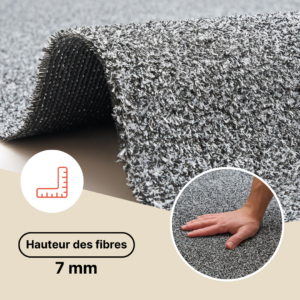 Gazon Synthétique Canyoo Gris 7 mm