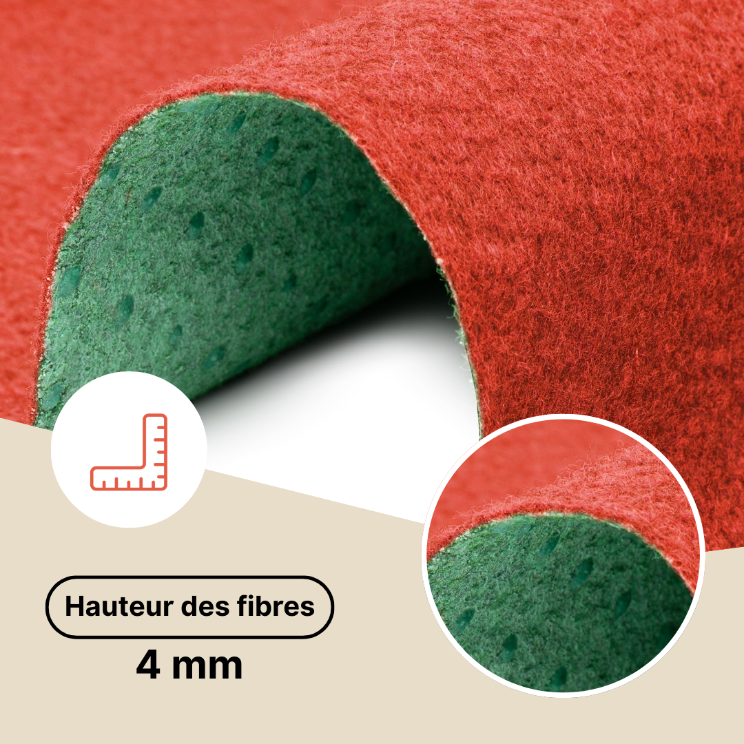 Gazon Synthétique Pemba Rouge 4mm