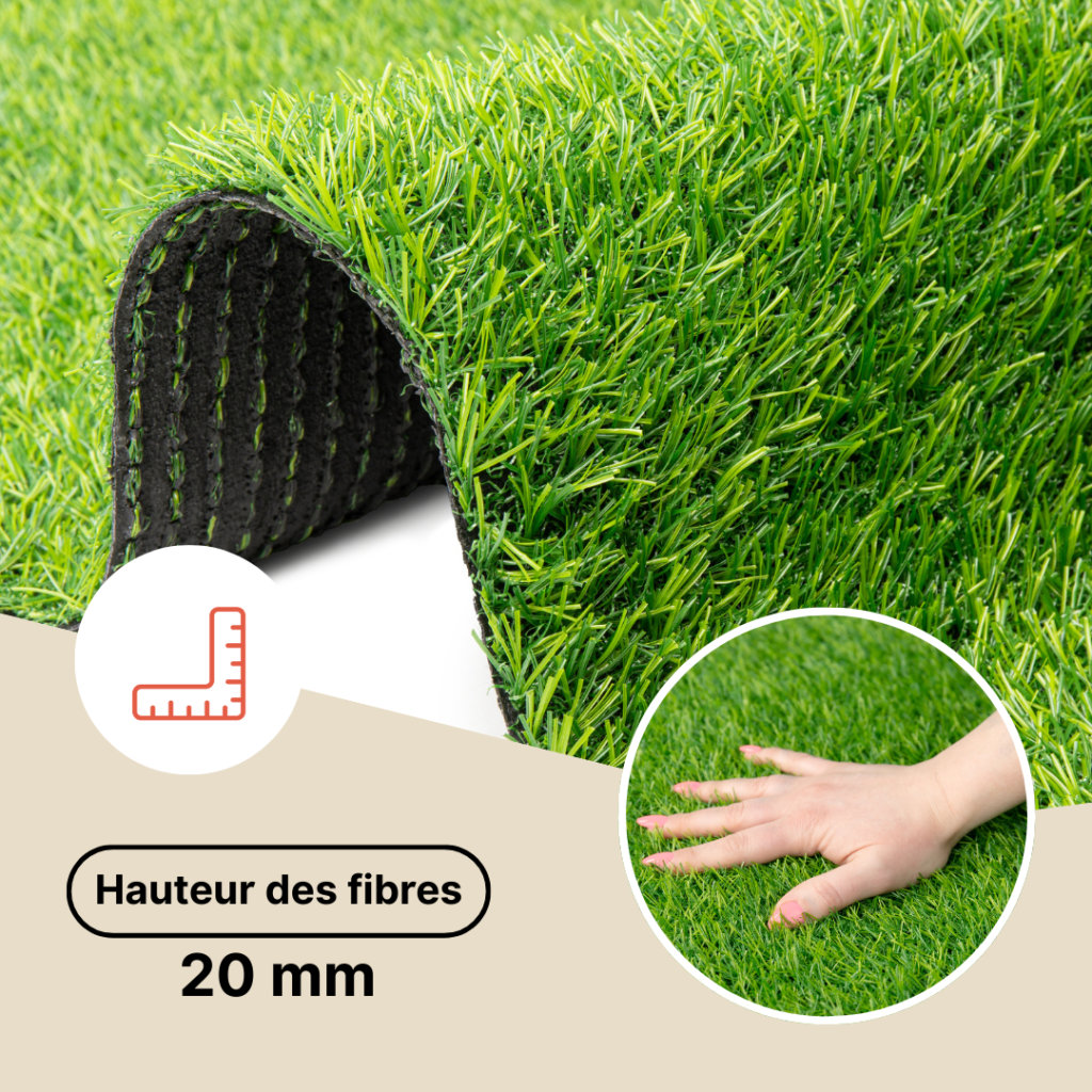 Gazon Synthétique Taifo Vert 20 mm