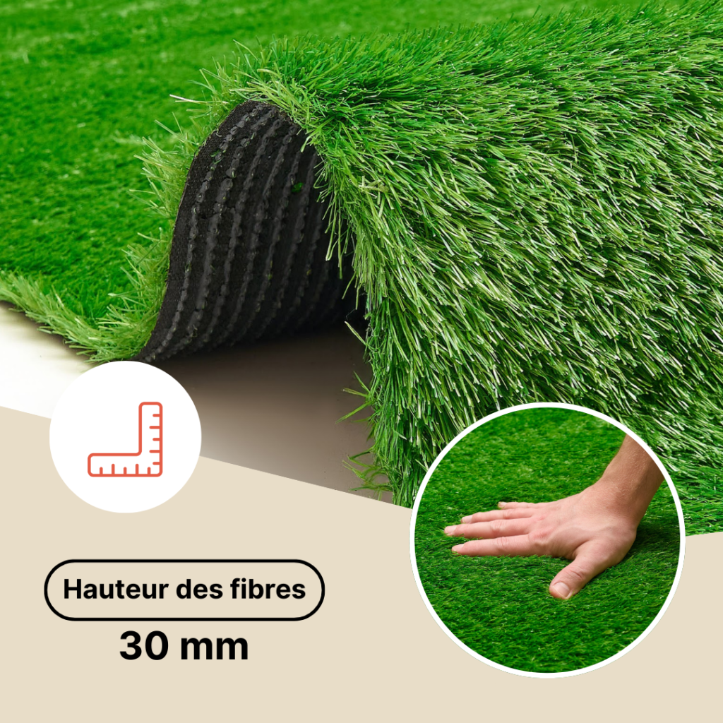 Gazon Synthétique Taifo Vert 30 mm