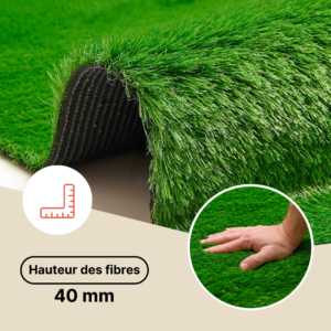 Gazon Synthétique Taifo Vert 40 mm