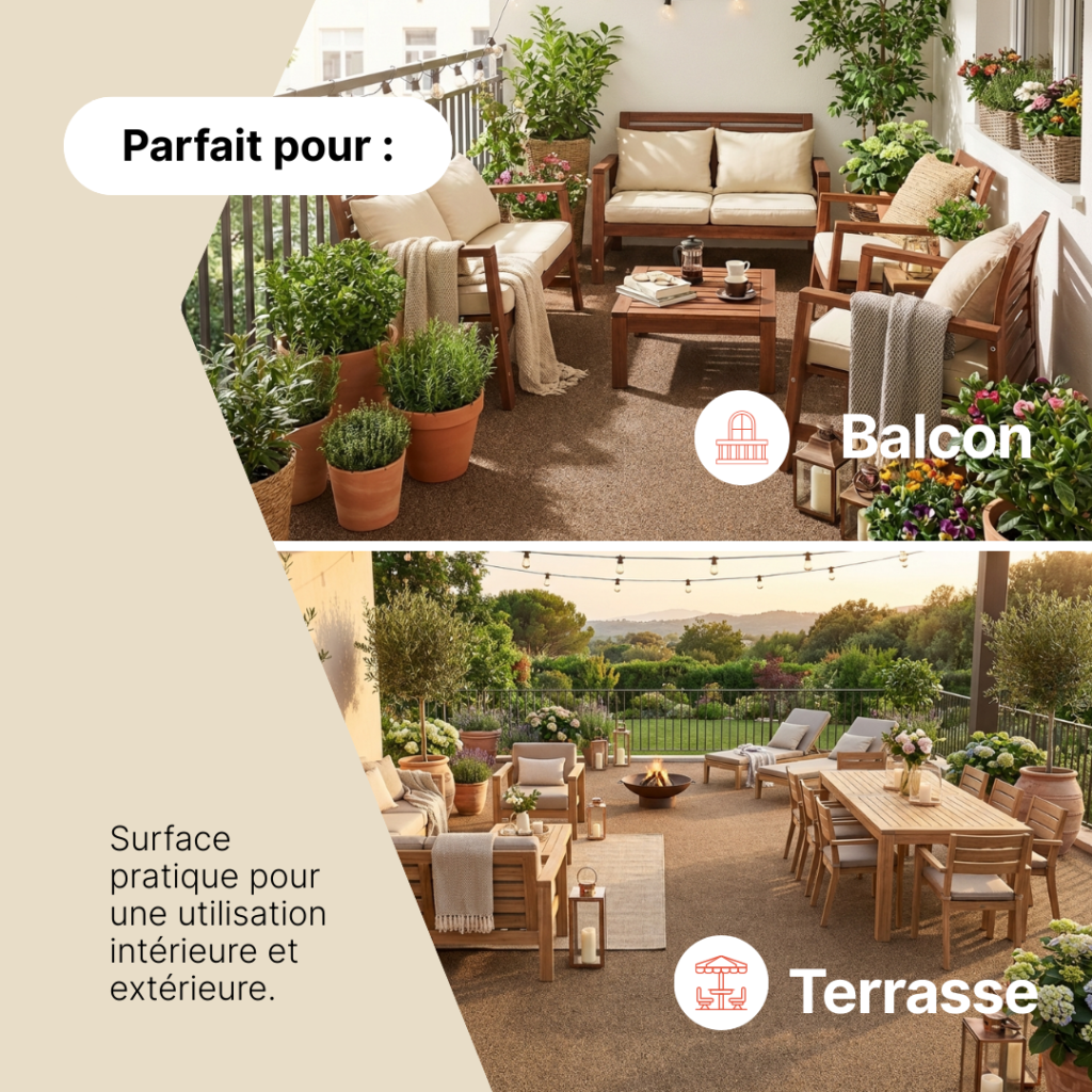 Gazon Synthétique Canyoo Marron 7 mm
